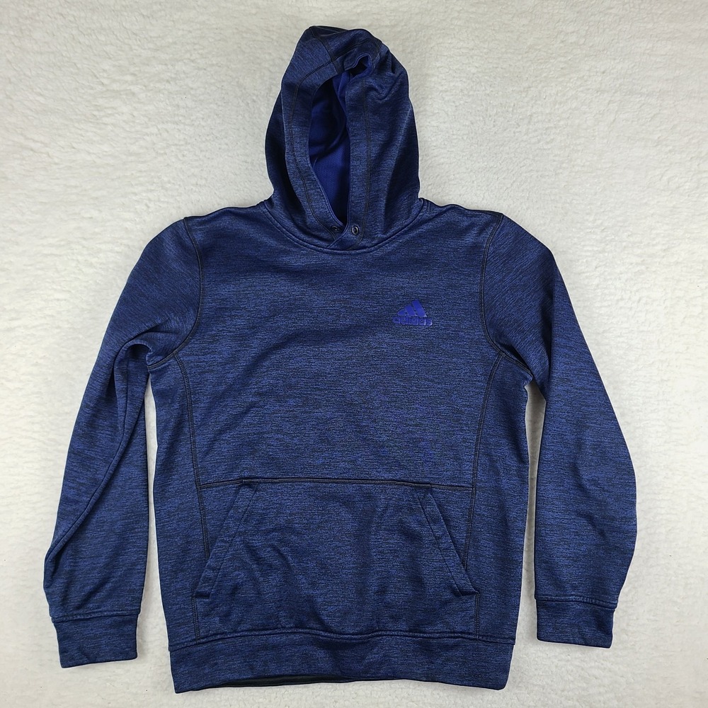 Adidas Hoodie Mens Small Blue Climawarm‎ Sweater Activewear *